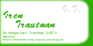 iren trautman business card